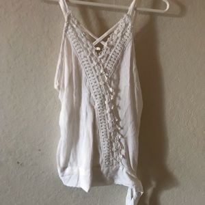 NWT Rebellion White Lace Top
